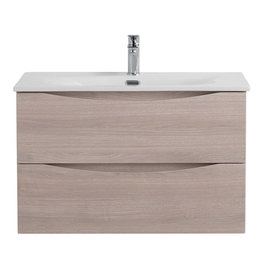 Тумба под раковину BelBagno Marino-Cer-N-1000-2C-SO-RG-P, 100 см, подвесная, Rovere Grigio