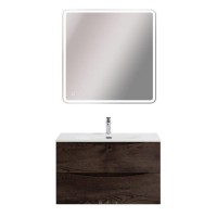 Тумба под раковину BelBagno Marino-Cer-N-1000-2C-SO-RNG-P, 100 см, подвесная, Rovere Nature Grigio