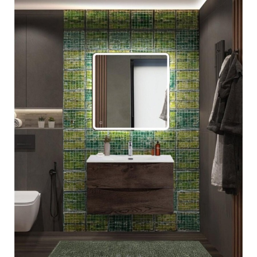 Тумба под раковину BelBagno Marino-Cer-N-1000-2C-SO-RNG-P, 100 см, подвесная, Rovere Nature Grigio