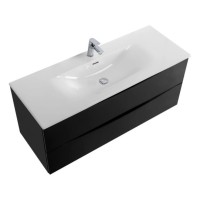 Тумба под раковину BelBagno Marino-Cer-N-1200-2C-SO-NL-P, 120 см, подвесная, Nero Lucido