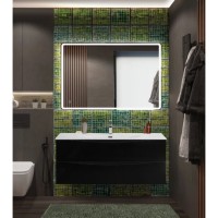 Тумба под раковину BelBagno Marino-Cer-N-1200-2C-SO-NL-P, 120 см, подвесная, Nero Lucido