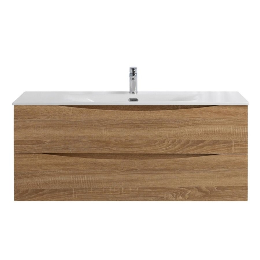 Тумба под раковину BelBagno Marino-Cer-N-1200-2C-SO-WO-P, 120 см, подвесная, Rovere Bianco