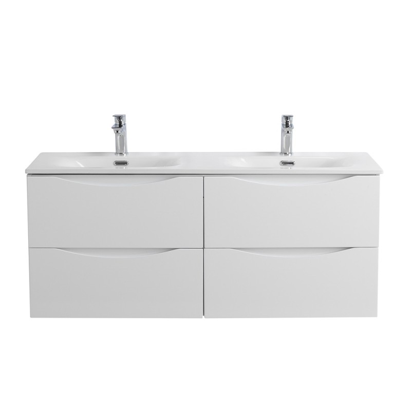 Тумба под раковину BelBagno Marino-Cer-N-1200-4C-SO-BL-P, 120 см, подвесная, Bianco Lucido