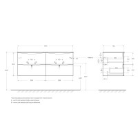 Тумба под раковину BelBagno Marino-Cer-N-1200-4C-SO-BL-P, 120 см, подвесная, Bianco Lucido