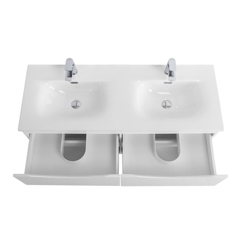 Тумба под раковину BelBagno Marino-Cer-N-1200-4C-SO-BL-P, 120 см, подвесная, Bianco Lucido