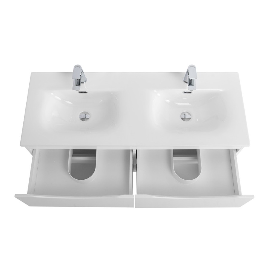 Тумба под раковину BelBagno Marino-Cer-N-1200-4C-SO-BL-P, 120 см, подвесная, Bianco Lucido