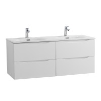 Тумба под раковину BelBagno Marino-Cer-N-1200-4C-SO-BL-P, 120 см, подвесная, Bianco Lucido