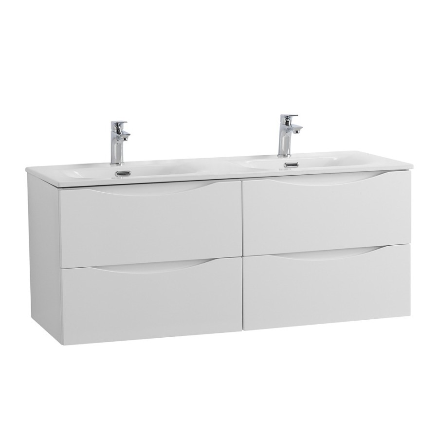 Тумба под раковину BelBagno Marino-Cer-N-1200-4C-SO-BL-P, 120 см, подвесная, Bianco Lucido