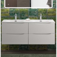 Тумба под раковину BelBagno Marino-Cer-N-1200-4C-SO-BL-P, 120 см, подвесная, Bianco Lucido