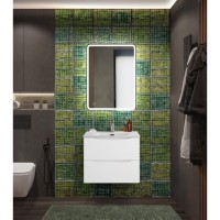 Тумба под раковину BelBagno Marino-Cer-N-600-2C-SO-BL-P, 60 см, подвесная, Bianco Lucido