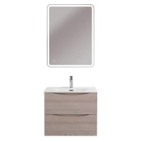 Тумба под раковину BelBagno Marino-Cer-N-600-2C-SO-RG-P, 60 см, подвесная, Rovere Grigio