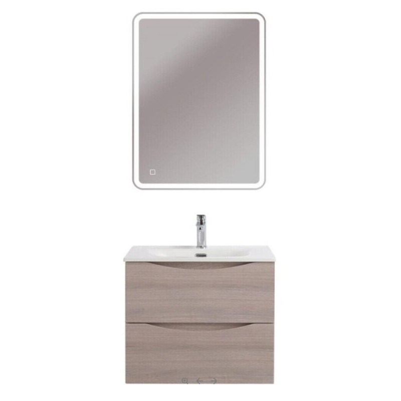 Тумба под раковину BelBagno Marino-Cer-N-600-2C-SO-RG-P, 60 см, подвесная, Rovere Grigio