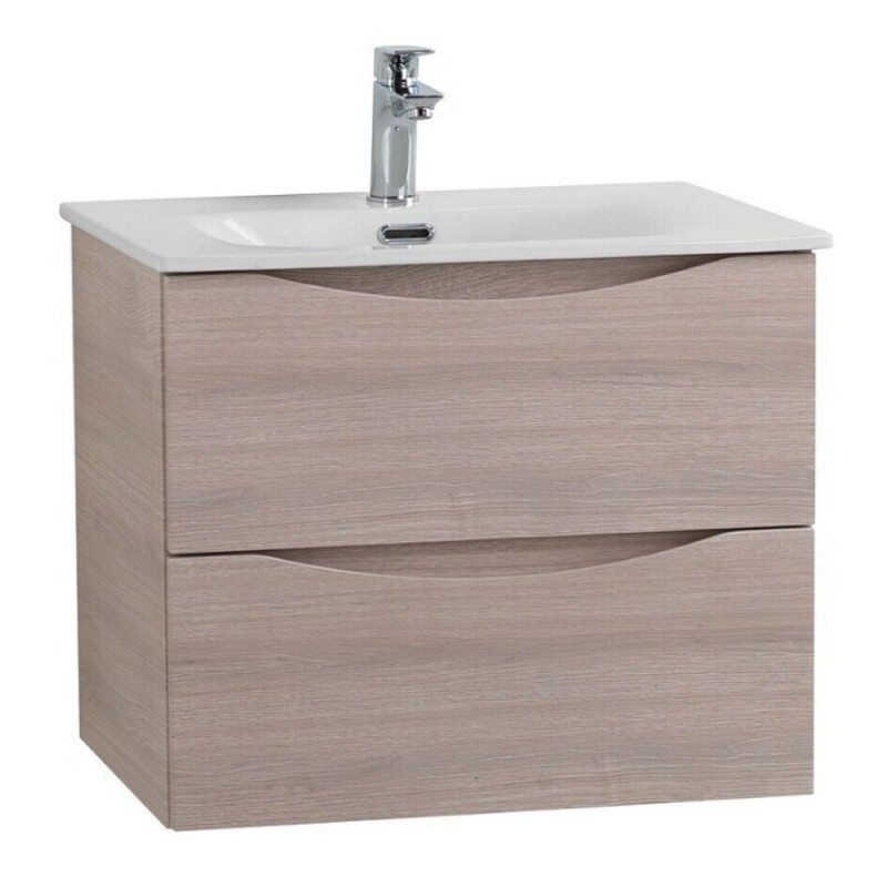 Тумба под раковину BelBagno Marino-Cer-N-600-2C-SO-RG-P, 60 см, подвесная, Rovere Grigio