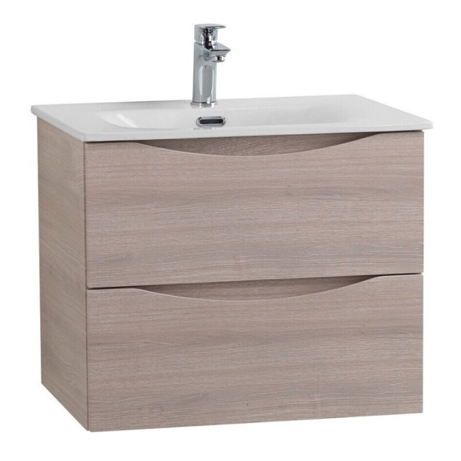 Тумба под раковину BelBagno Marino-Cer-N-600-2C-SO-RG-P, 60 см, подвесная, Rovere Grigio