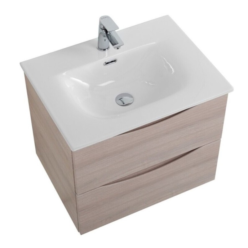 Тумба под раковину BelBagno Marino-Cer-N-600-2C-SO-RG-P, 60 см, подвесная, Rovere Grigio