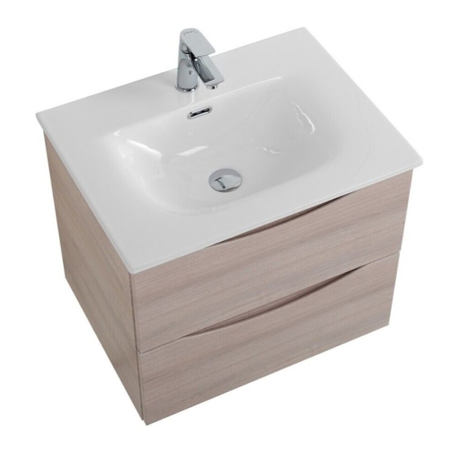 Тумба под раковину BelBagno Marino-Cer-N-600-2C-SO-RG-P, 60 см, подвесная, Rovere Grigio