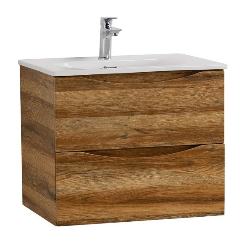 Тумба под раковину BelBagno Marino-Cer-N-600-2C-SO-RR-P, 60 см, подвесная, Rovere Rustico