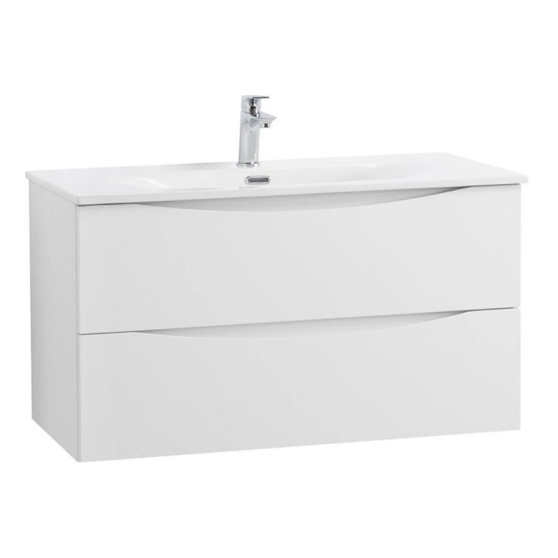 Тумба под раковину BelBagno Marino-Cer-N-800-2C-SO-BL-P, 80 см, подвесная, Bianco Lucido