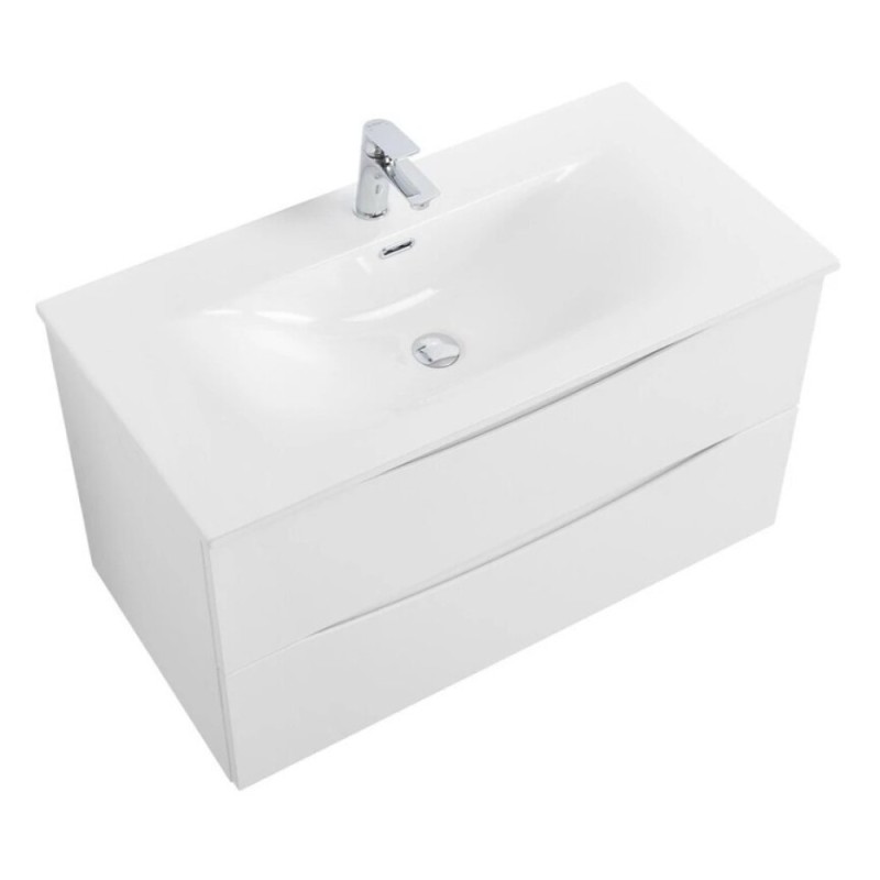 Тумба под раковину BelBagno Marino-Cer-N-800-2C-SO-BO-P, 80 см, подвесная, Bianco Opaco