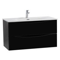 Тумба под раковину BelBagno Marino-Cer-N-800-2C-SO-NL-P, 80 см, подвесная, Nero Lucido