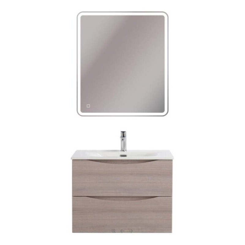 Тумба под раковину BelBagno Marino-Cer-N-800-2C-SO-RG-P, 80 см, подвесная, Rovere Grigio