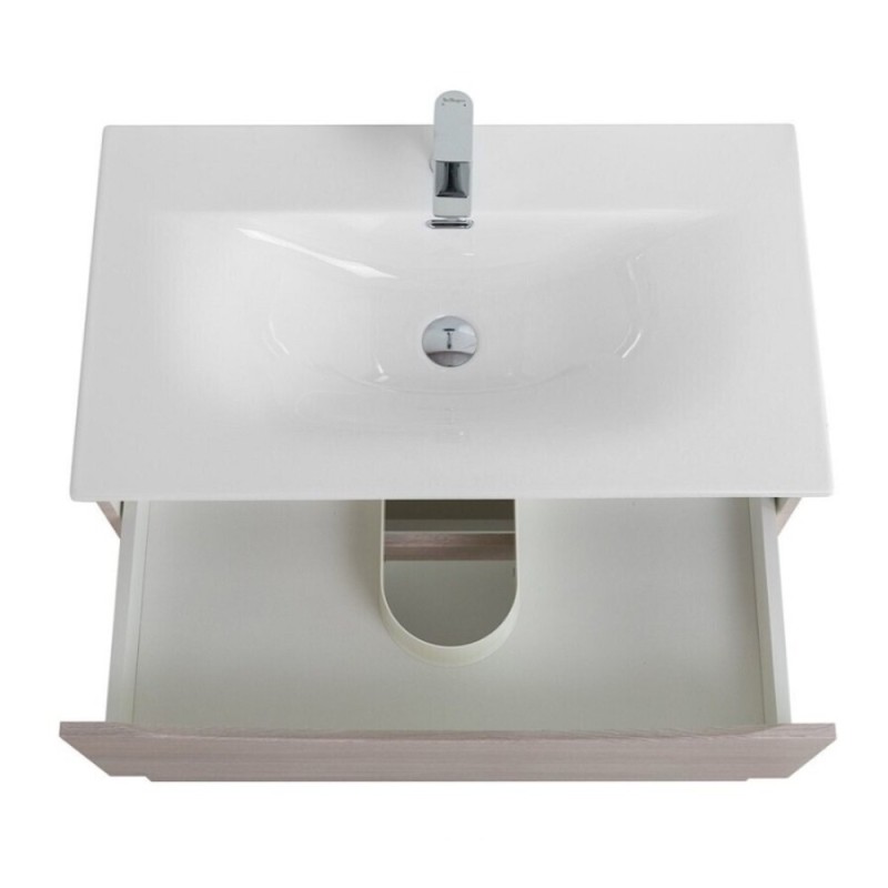 Тумба под раковину BelBagno Marino-Cer-N-800-2C-SO-RG-P, 80 см, подвесная, Rovere Grigio