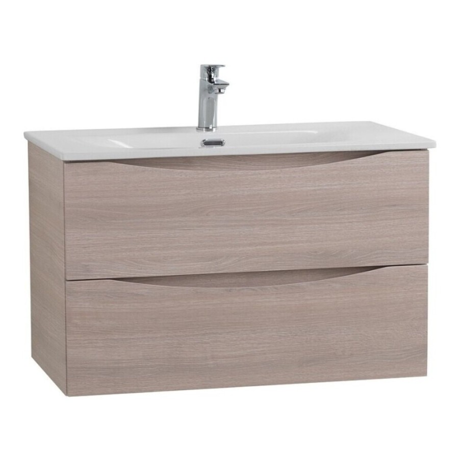 Тумба под раковину BelBagno Marino-Cer-N-800-2C-SO-RG-P, 80 см, подвесная, Rovere Grigio
