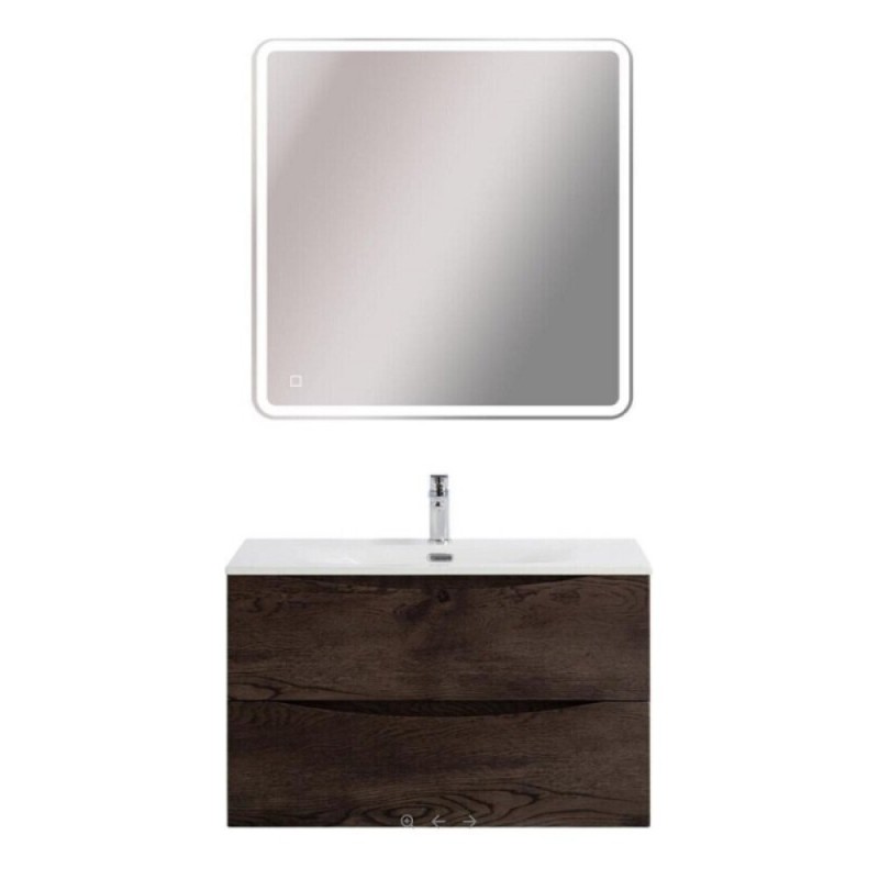 Тумба под раковину BelBagno Marino-Cer-N-800-2C-SO-RNG-P, 80 см, подвесная, Rovere Nature Grigio