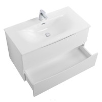 Тумба под раковину BelBagno Marino-Cer-N-900-2C-SO-BL-P, 90 см, подвесная, Bianco Lucido