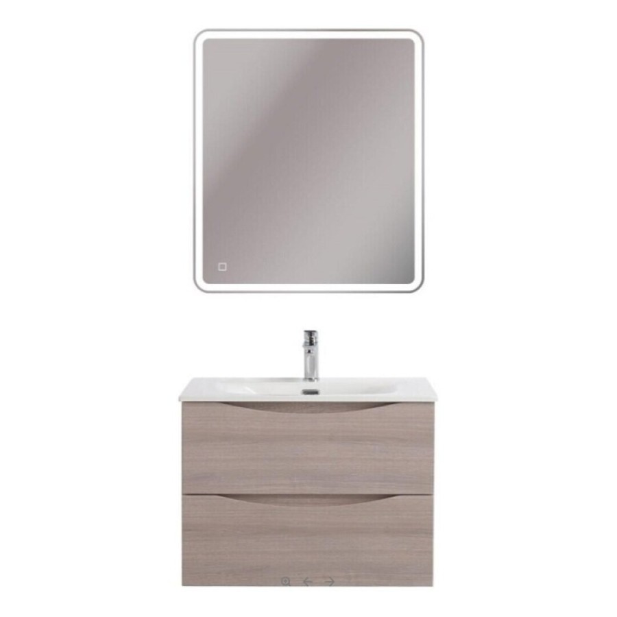 Тумба под раковину BelBagno Marino-Cer-N-900-2C-SO-RG-P, 90 см, подвесная, Rovere Grigio