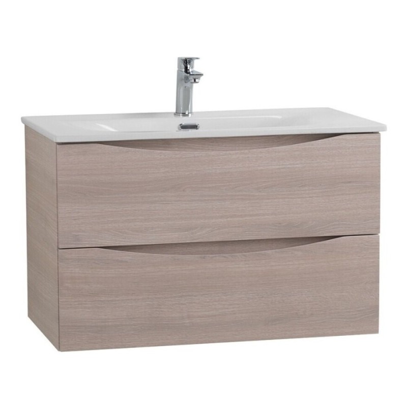 Тумба под раковину BelBagno Marino-Cer-N-900-2C-SO-RG-P, 90 см, подвесная, Rovere Grigio