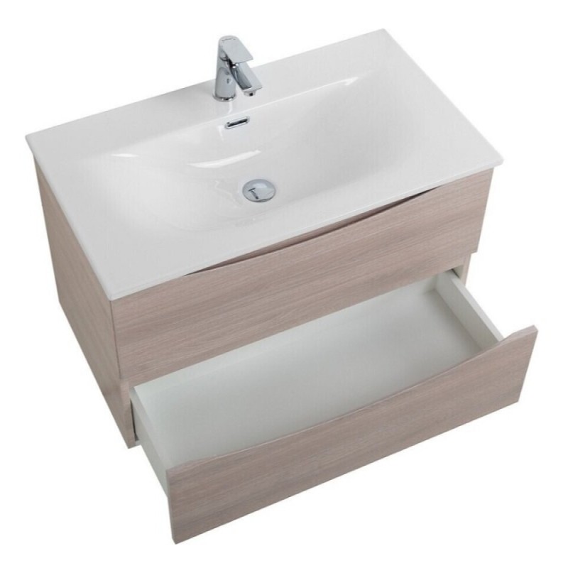 Тумба под раковину BelBagno Marino-Cer-N-900-2C-SO-RG-P, 90 см, подвесная, Rovere Grigio