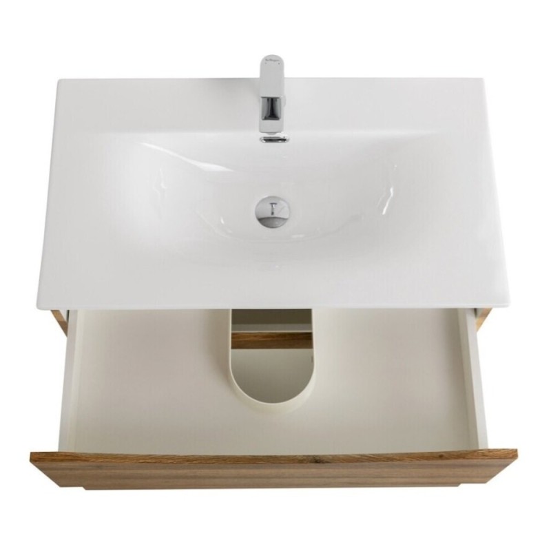 Тумба под раковину BelBagno Marino-Cer-N-900-2C-SO-RR-P, 90 см, подвесная, Rovere Rustico