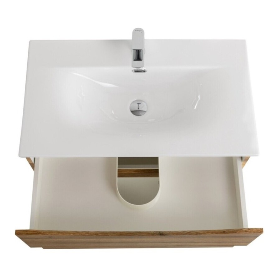 Тумба под раковину BelBagno Marino-Cer-N-900-2C-SO-RR-P, 90 см, подвесная, Rovere Rustico