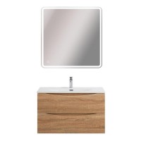 Тумба под раковину BelBagno Marino-Cer-N-900-2C-SO-WO-P, 90 см, подвесная, Rovere Bianco