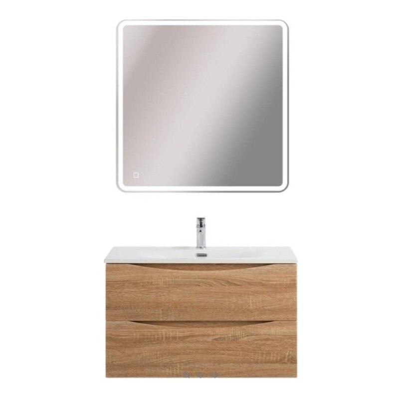 Тумба под раковину BelBagno Marino-Cer-N-900-2C-SO-WO-P, 90 см, подвесная, Rovere Bianco