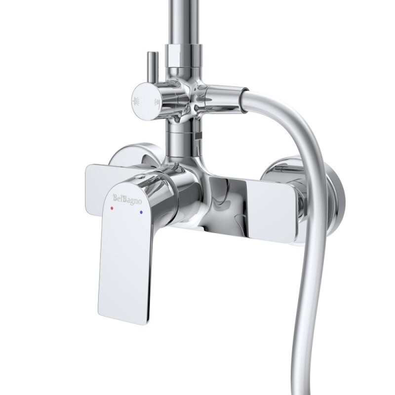 Комплект смесителей BelBagno MARINO-DOCM/LVM-CRM, для ванны и душа, для раковины, хром
