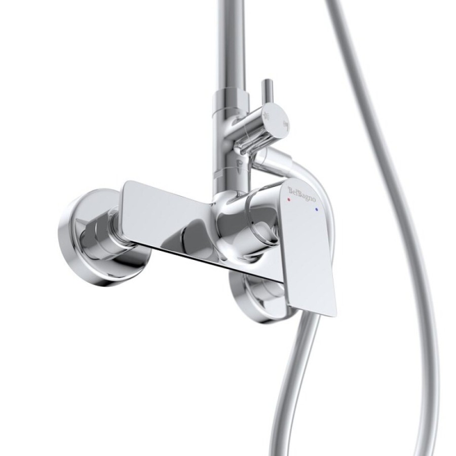 Комплект смесителей BelBagno MARINO-DOCM/LVM-CRM, для ванны и душа, для раковины, хром