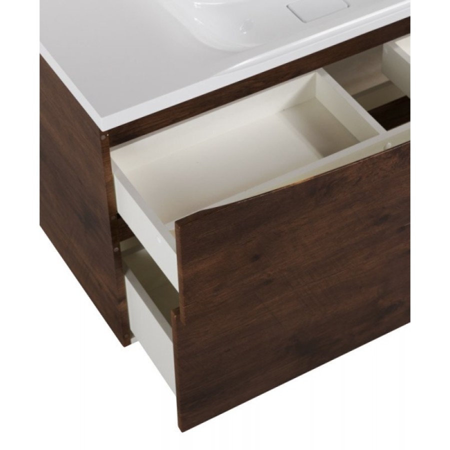 Тумба под раковину BelBagno Marino 100 см, Rovere Moro - коричневый дуб, MARINO-H60-1000-2C-SO-RW-P