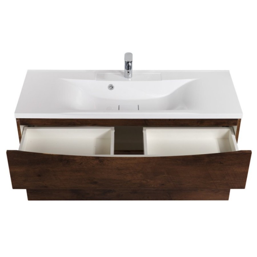 Тумба под раковину BelBagno Marino 120 см, Rovere Moro - коричневый дуб, MARINO-H60-1200-2C-SO-RW-P