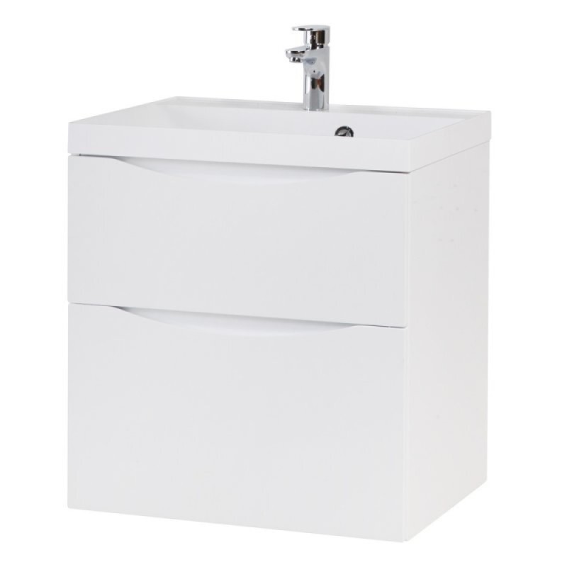 Тумба под раковину BelBagno Marino 60 см, Bianco Lucido - белый глянец, MARINO-H60-600-2C-SO-BL-P