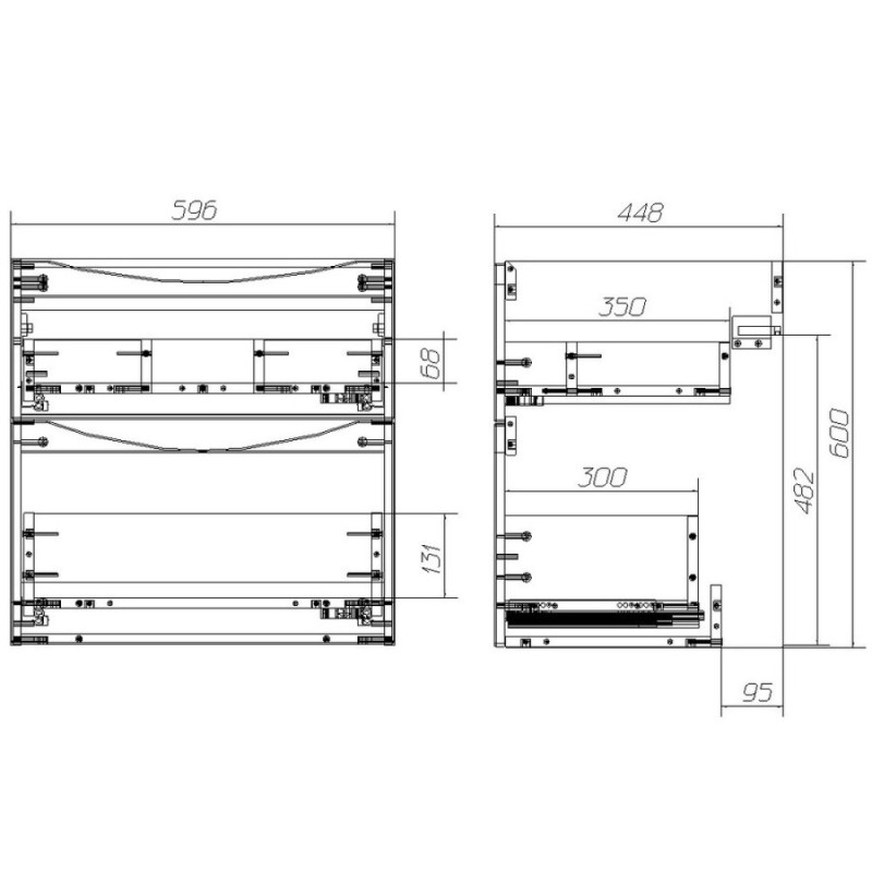 Тумба под раковину BelBagno Marino 60 см, Rovere Nature - натуральный дуб, MARINO-H60-600-2C-SO-RN-P