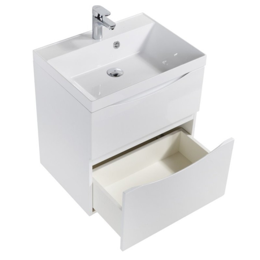 Тумба под раковину BelBagno Marino 70 см, Bianco Lucido - белый глянец, MARINO-H60-700-2C-SO-BL-P