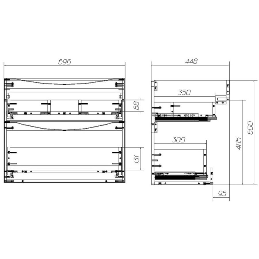Тумба под раковину BelBagno Marino 70 см, Rovere Nature - натуральный дуб, MARINO-H60-700-2C-SO-RN-P