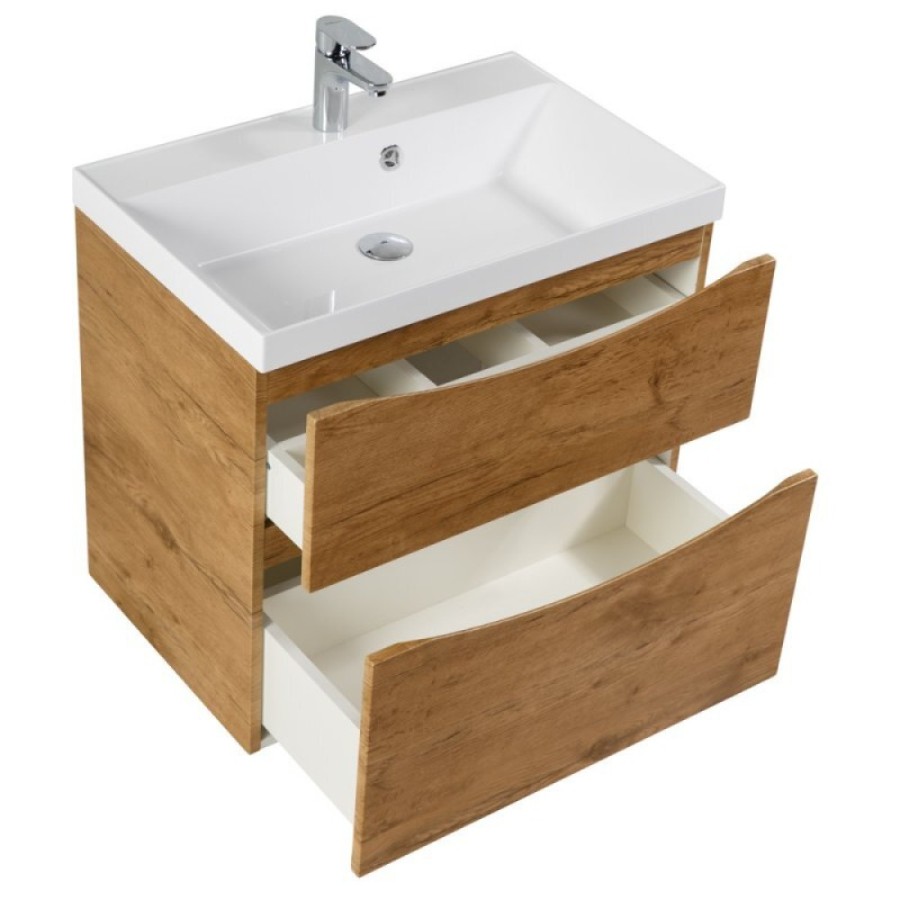 Тумба под раковину BelBagno Marino 80 см, Rovere Nature - натуральный дуб, MARINO-H60-800-2C-SO-RN-P
