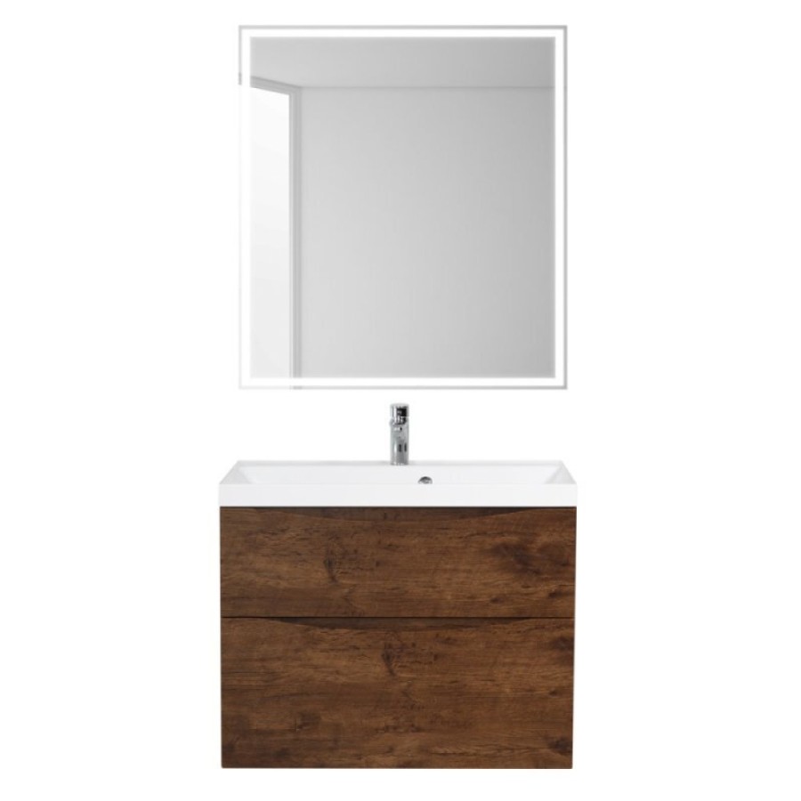 Тумба под раковину BelBagno Marino 80 см, Rovere Moro - коричневый дуб, MARINO-H60-800-2C-SO-RW-P