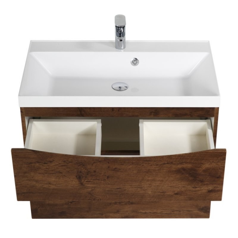 Тумба под раковину BelBagno Marino 80 см, Rovere Moro - коричневый дуб, MARINO-H60-800-2C-SO-RW-P