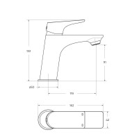 Смеситель для раковины BelBagno Marino MARINO-LVM-CRM-W0, цвет хром