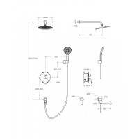 Душевая система BelBagno Marino MARINO-VDSET-CRM, цвет хром