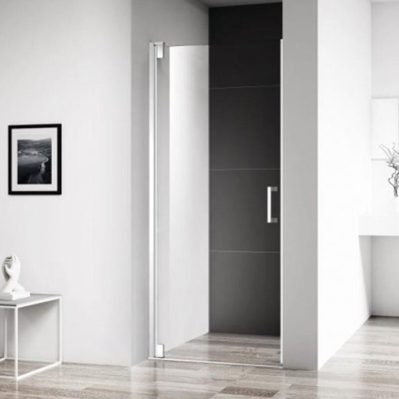 Душевая дверь в нишу BelBagno Marmi, 70 х 195 см, стекло прозрачное, профиль хром, MARMI-B-1-70-C-Cr